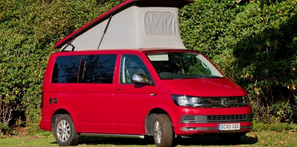 red camper van