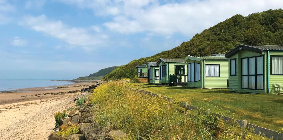 caravans overlooking the beach