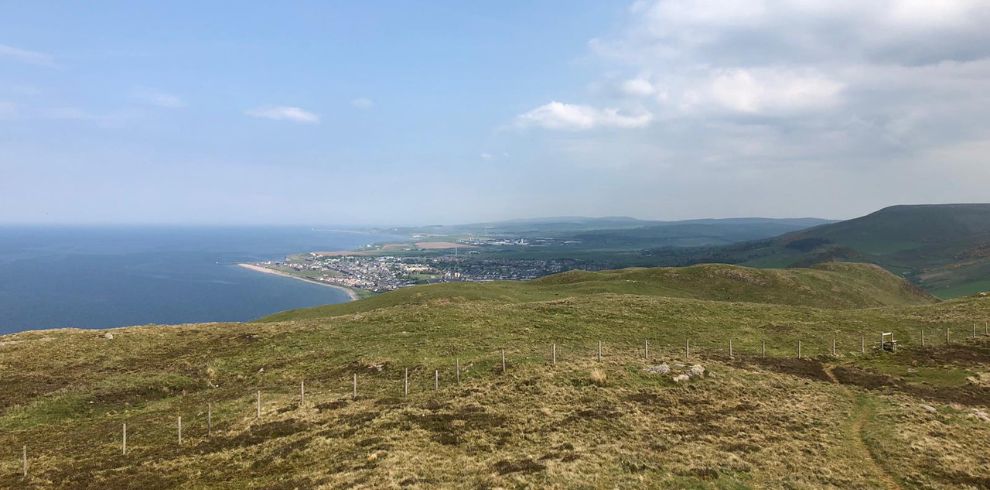 girvan coastline from the hills