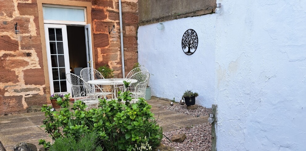 Small garden seating area.