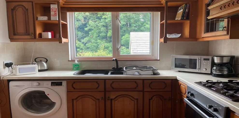 Kitchen showing the sink area.