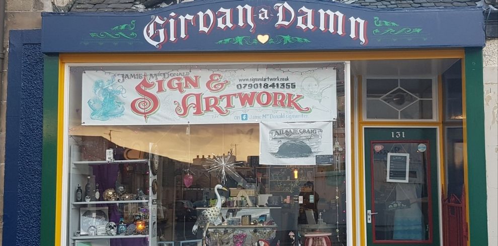 Girvan a Damn shop window