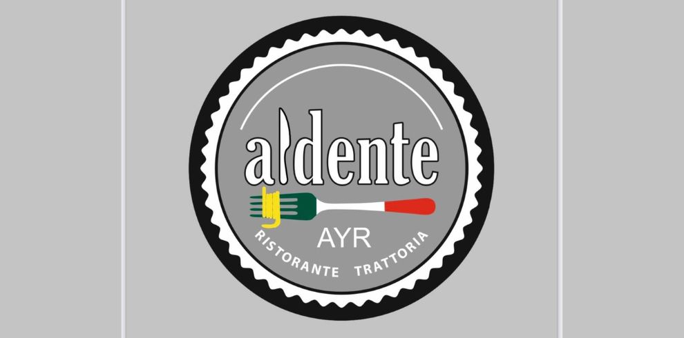 A Logo that says "Aldente Ayr, Ristorante Trattoria".