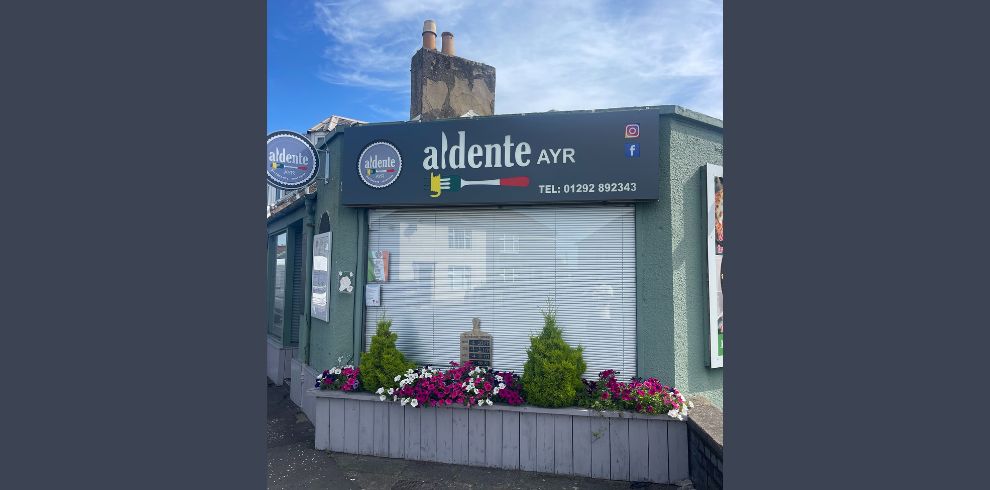 An image of Aldente Ayr, storefront.