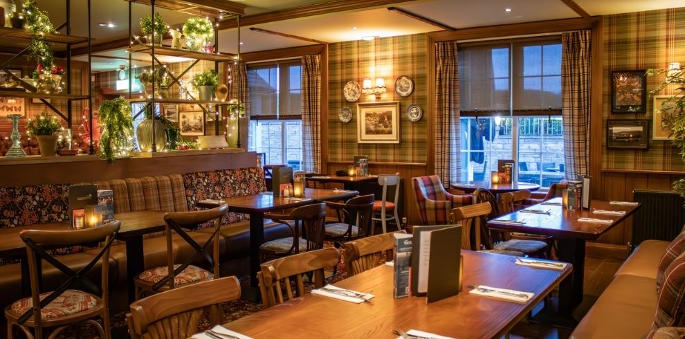 An image of a dining area of a pub.