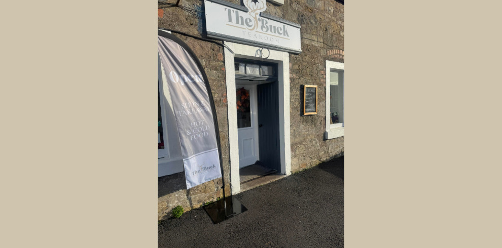 Entrance to The Buck Tearoom.