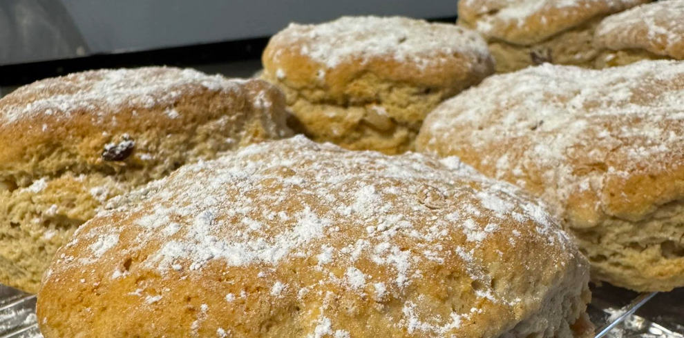 Freshly baked scones.