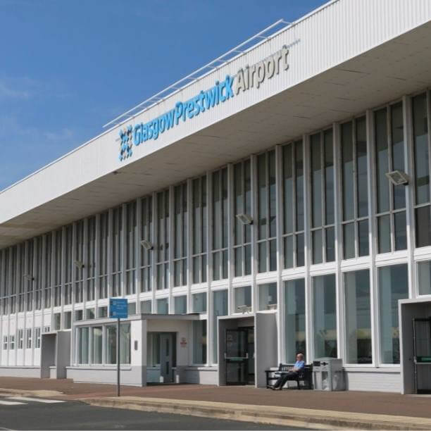 Front exterior of Prestwick Airport.