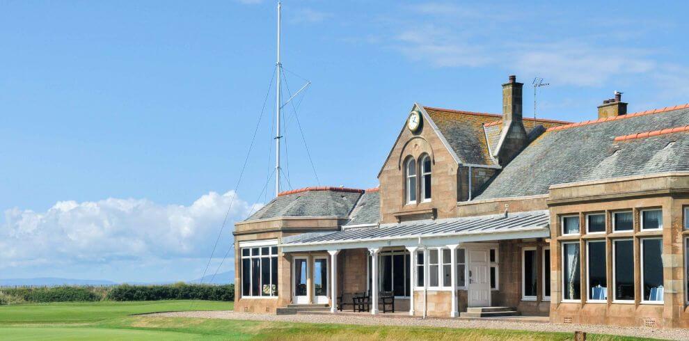The historic Royal Troon Clubhouse.