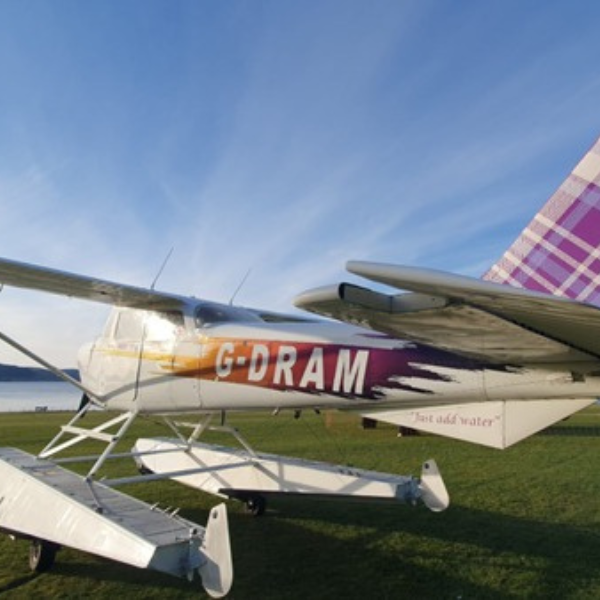 1969 Cessna 172 FR172F Reims Rocket Floatplane. Sporting the registration 'G-DRAM'.