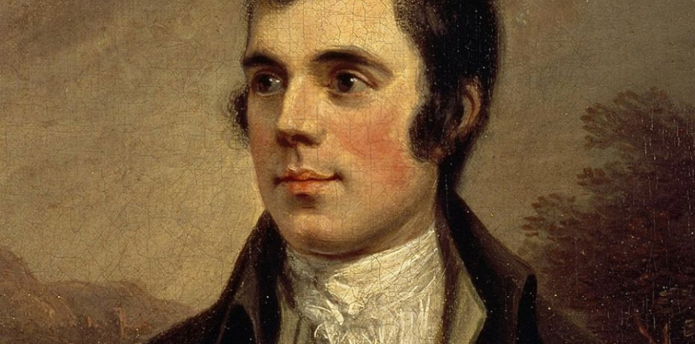 Portrait of the famous Scottish bard Robert Burns