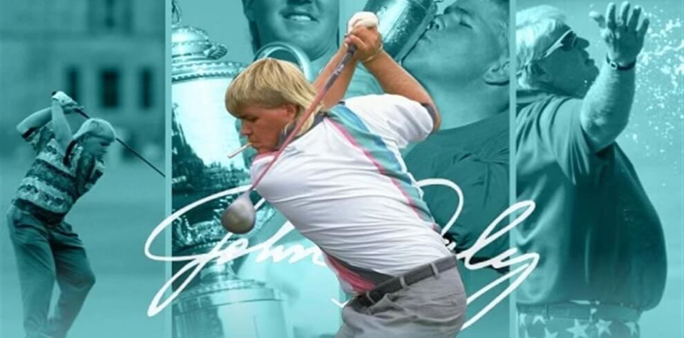 A picture of John Daly playing golf.