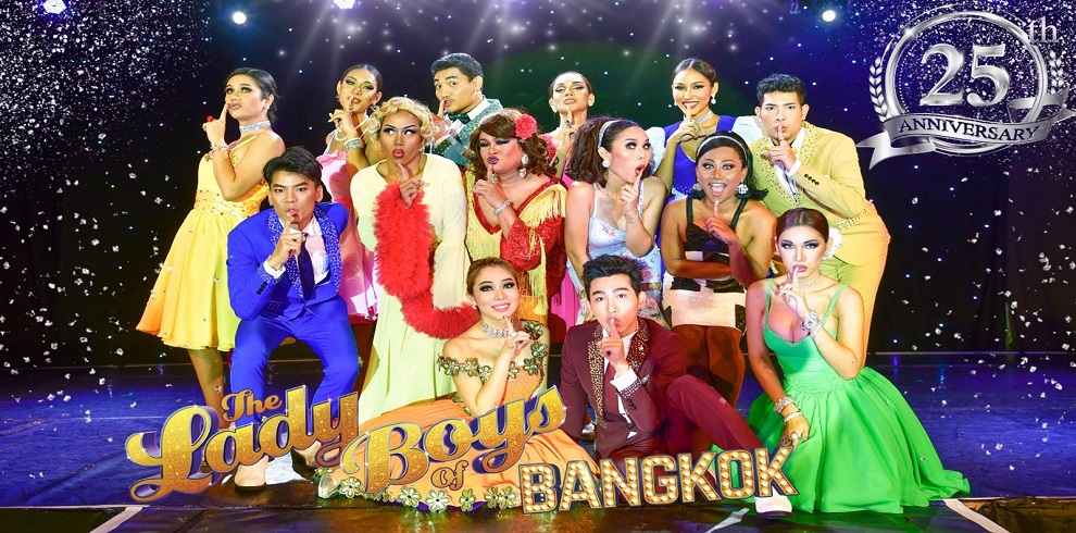 The cast of the ladyboys of Bangkok.