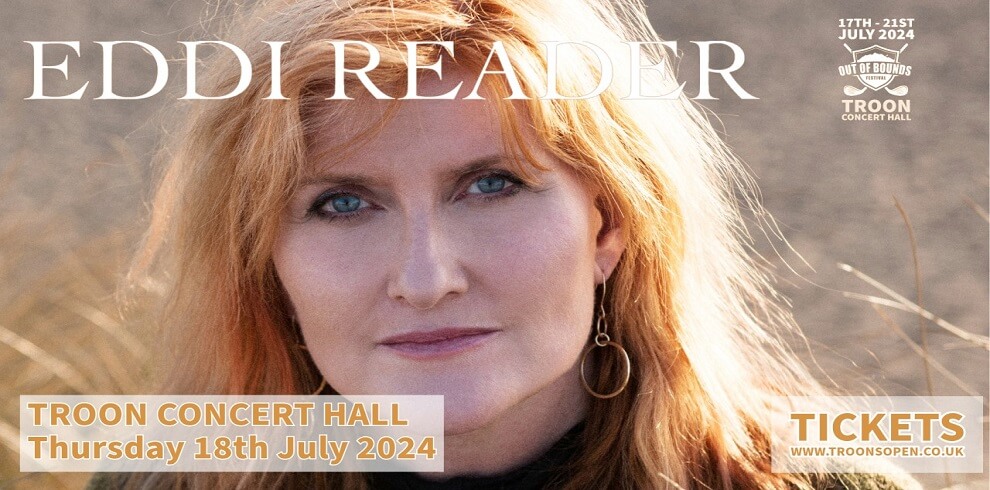 A picture of Eddi Reader with the text Troon Concert Hall.
