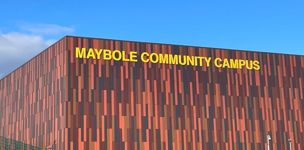 Exterior of Maybole Community Campus building.