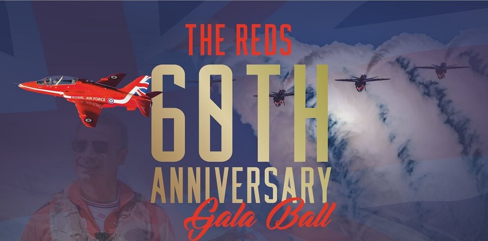 A picture of Red Arrow with the the text The Reds 60th Anniversary Gala Ball.
