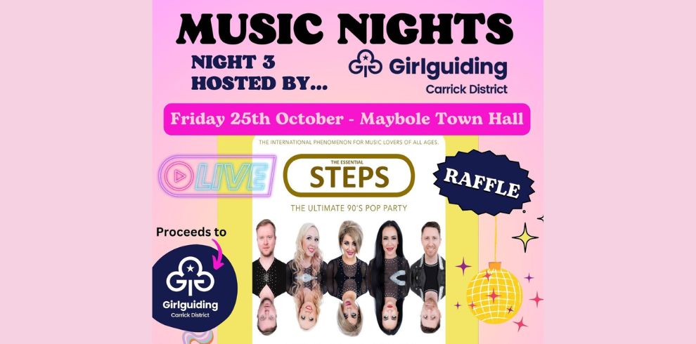 Tribute Night with Steps at Maybole Town Hall.