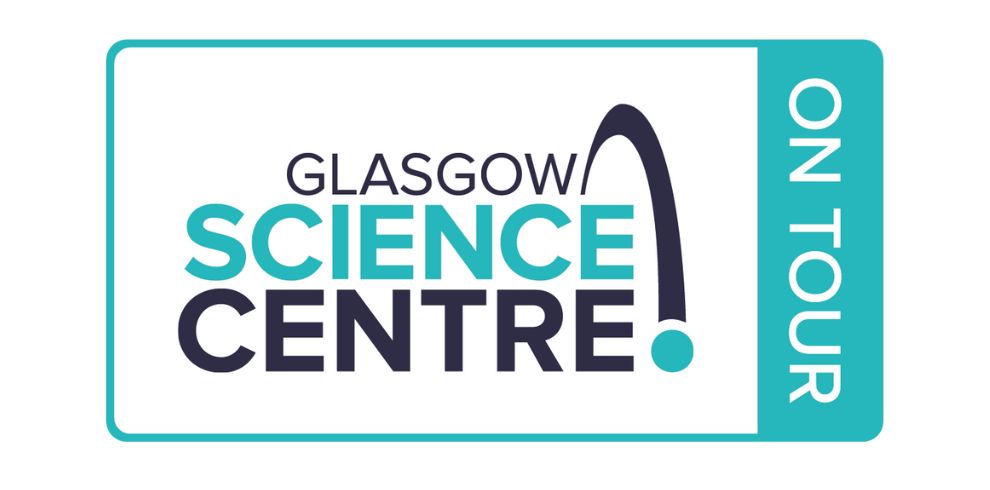 The logo that says Glasgow Science Centre on Tour.