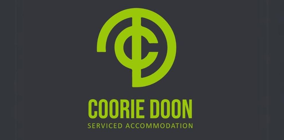 A logo that says 'Coorie Doon Serviced Accommodation'.