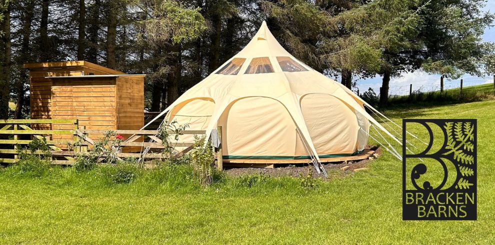 An image of a glamping yurt tent.