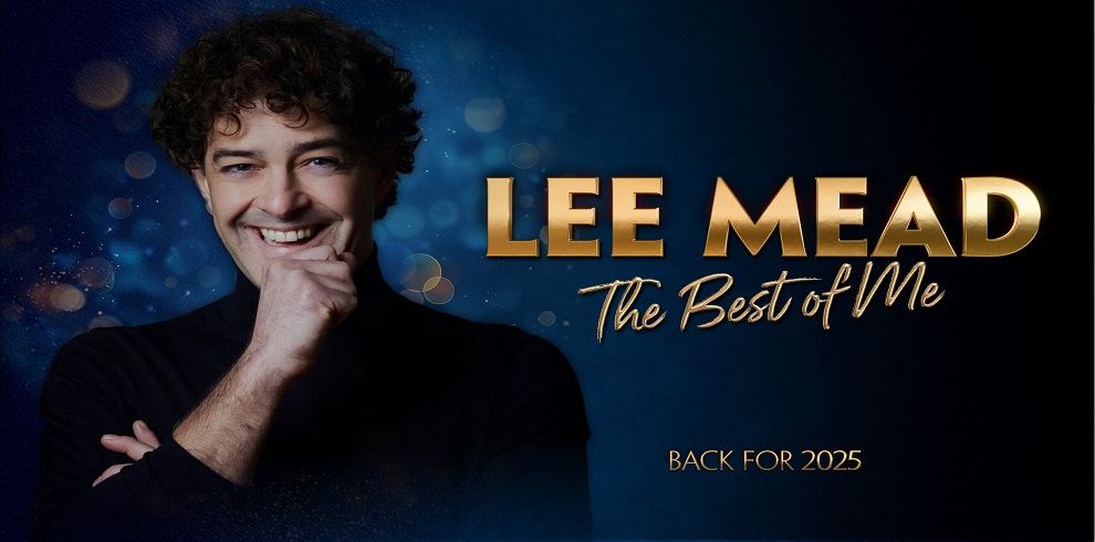 A promotional poster of Lee Mead smiling into the camera with the heading Lee Mead - The Best of Me.