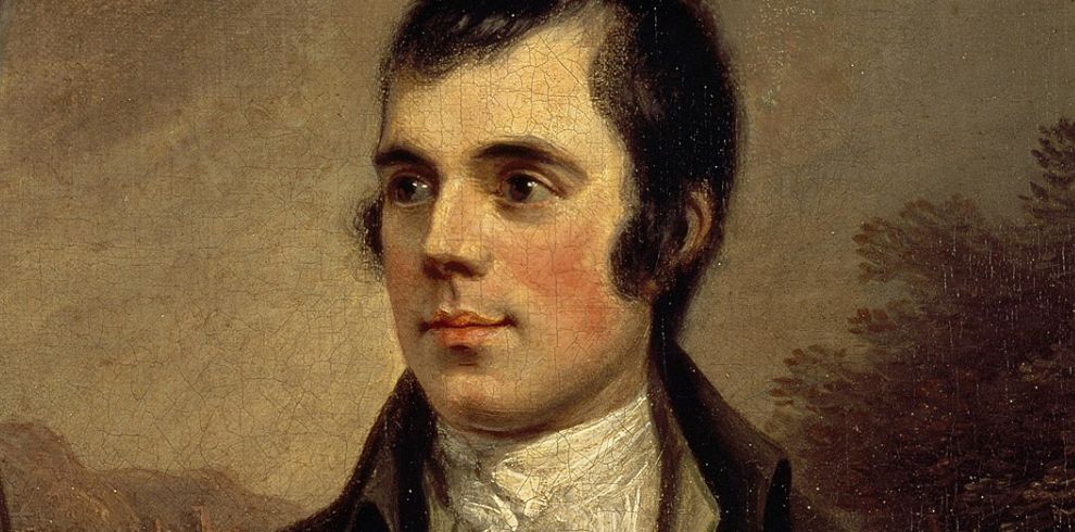 Portrait of the famous Scottish bard Robert Burns