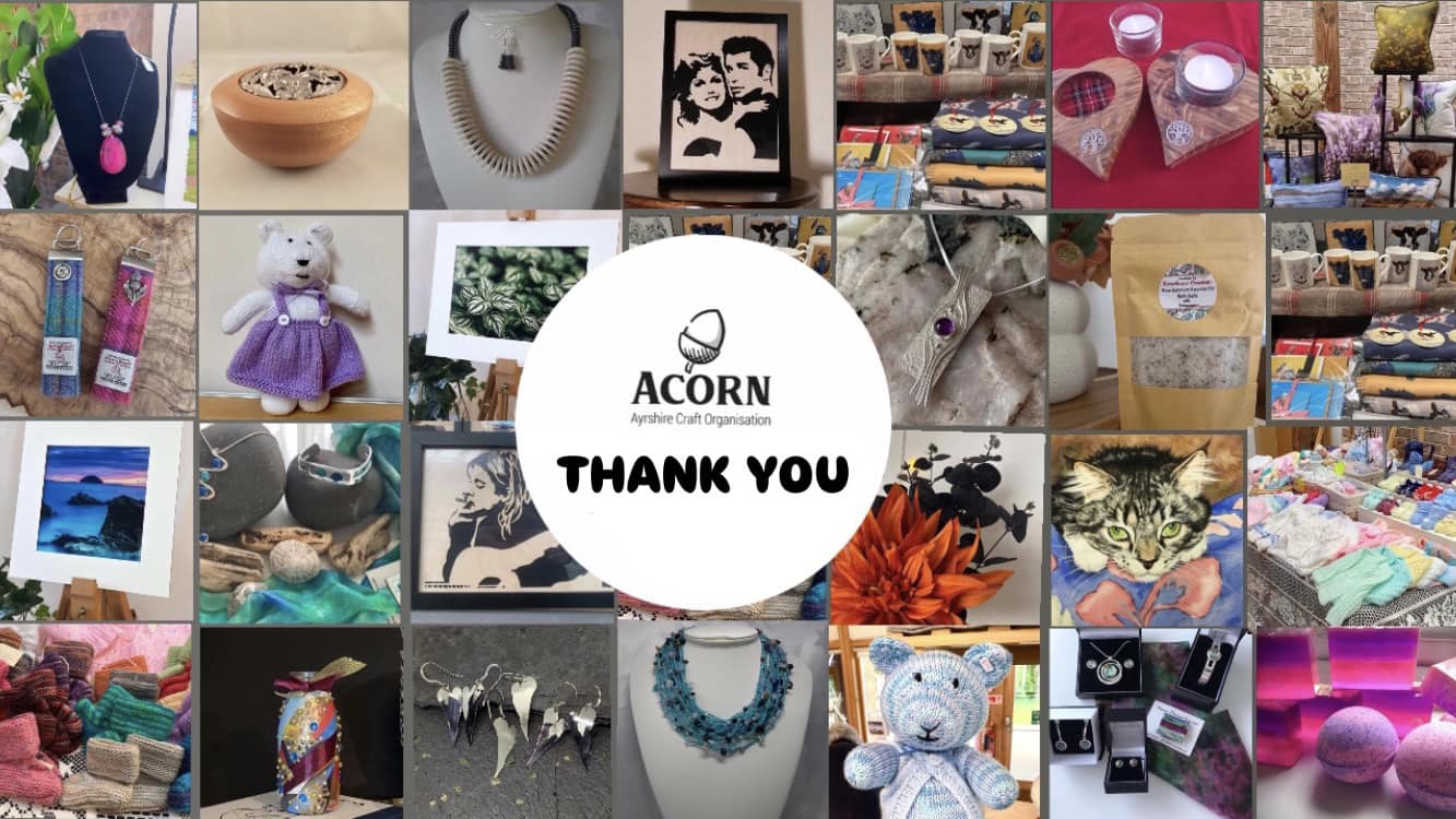 A collage of photographs of crafts.