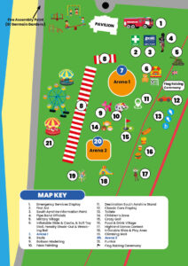 A map key of the Summer fAYRe activities