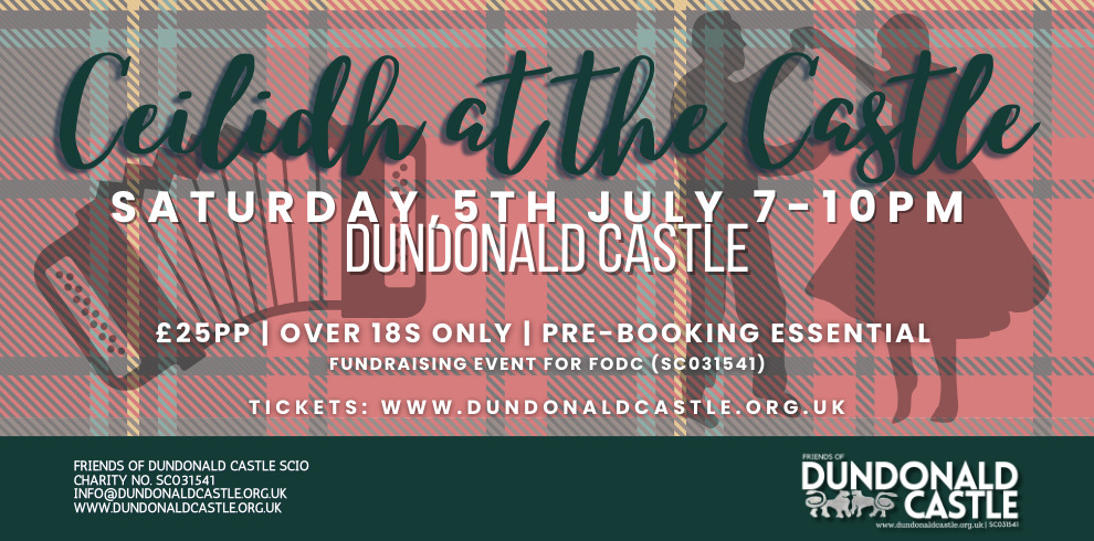 Ceilidh at the Castle, Saturday 5th July, 7pm - 10pm. Dundonald Castle
