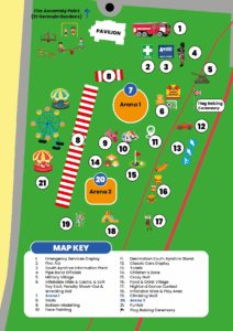 A map key of the Summer fAYRe activities