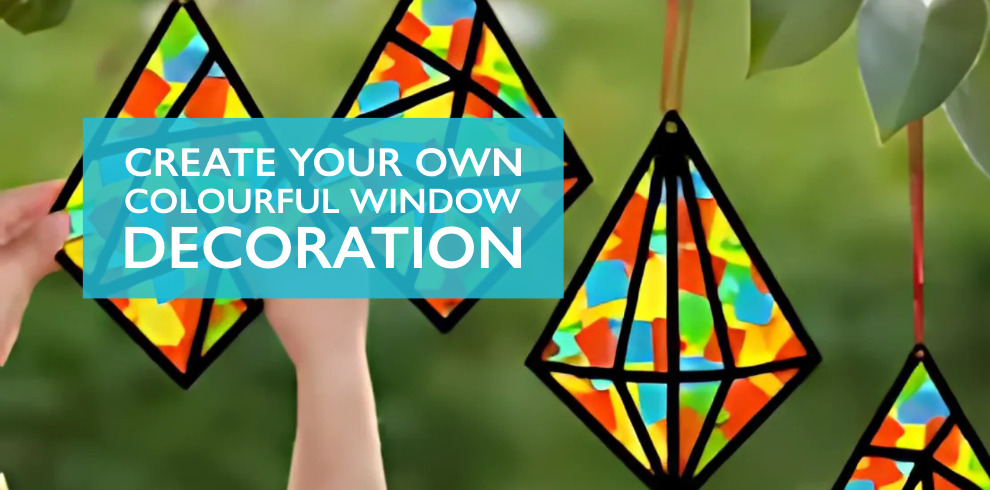 Create your own colourful window decoration