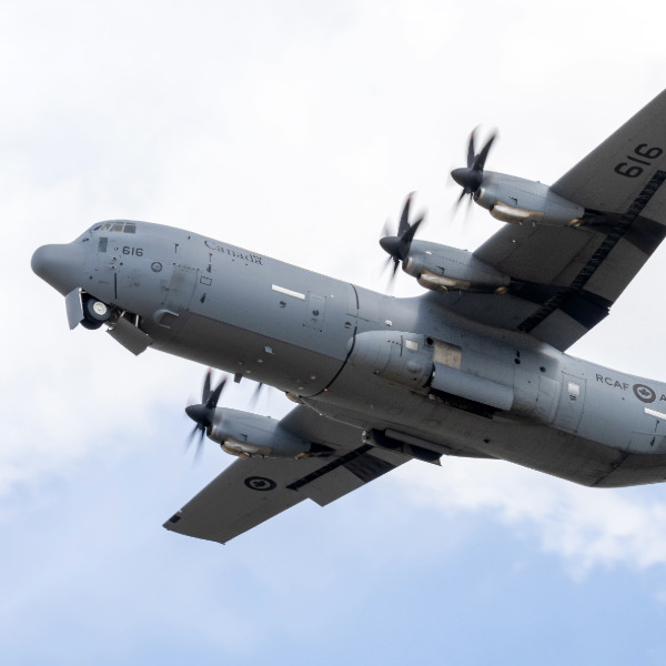 RCAFCC-130J Hercules in flight.