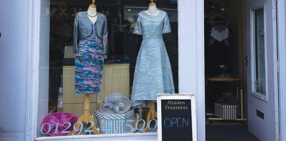 Exterior of a boutique shop.