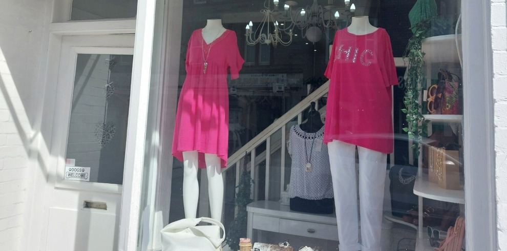 Boutique shop exterior.
