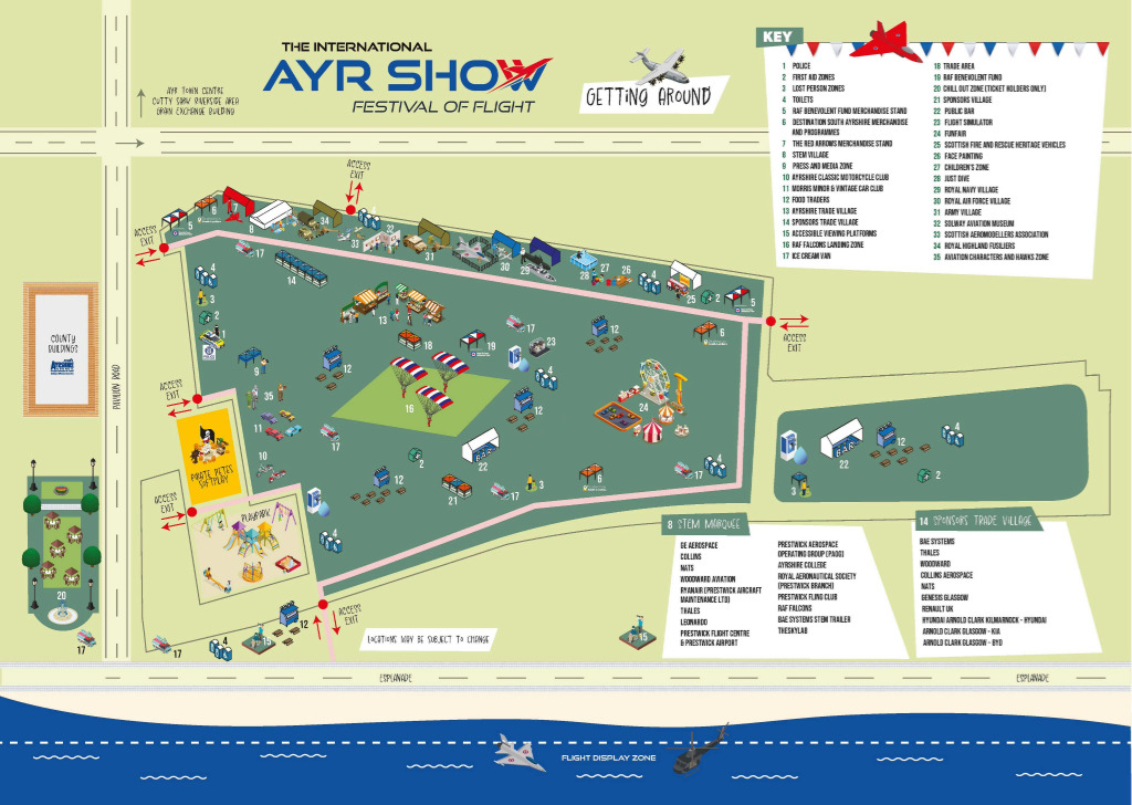 Map of the Ayr Show event site