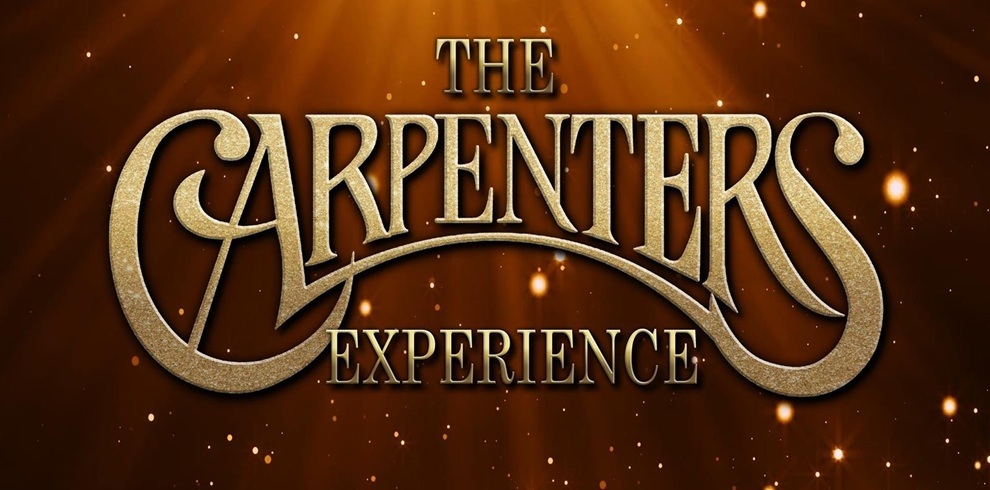 Golden text on a dark background with glowing light and sparkles, reading “The Carpenters Experience” in an elegant, stylized font.