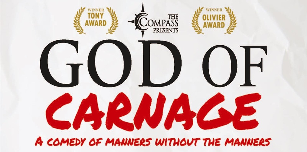 A promotional poster that sayd Go of Carnage in bold red text.