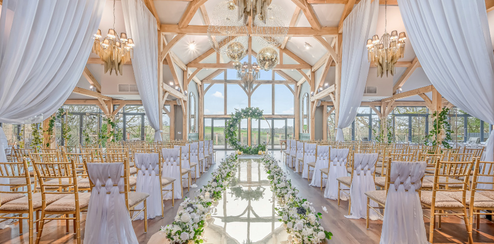 Beautiful seating arrangment set up for wedding.