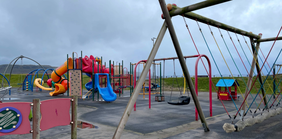 Outdoor play equipment at play park