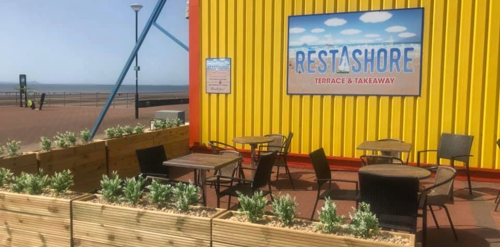 Outdoor seating area.