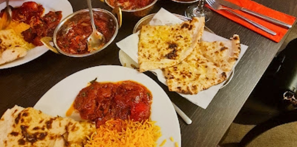Delicious plates of indian food.