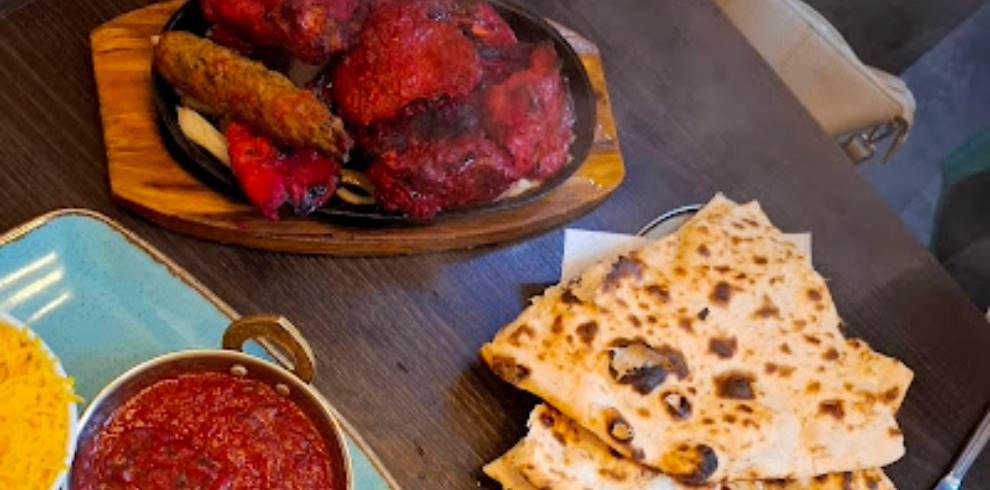 Delicious plates of indian food.