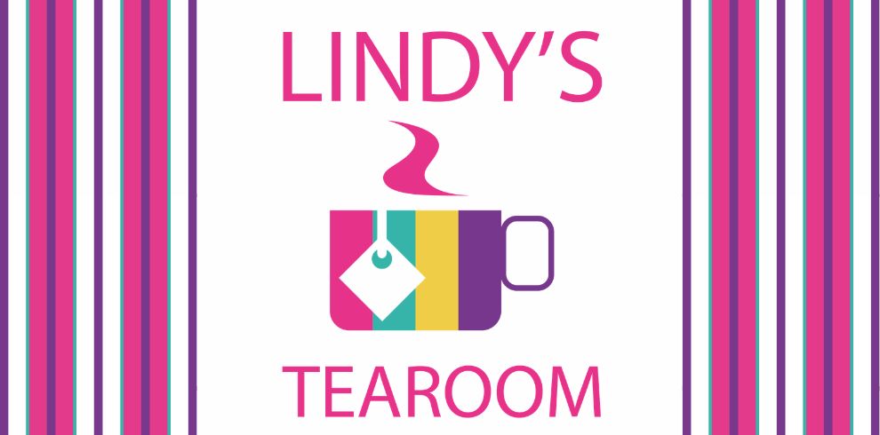 Lindy's Tearoom at Hansel 1 A promotional graphic with a steaming cup of tea with text that says, 'Lindy's Tearoom'.