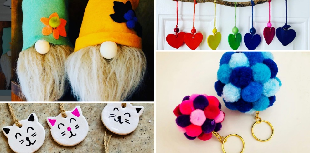 Collage of arts and craft creations.