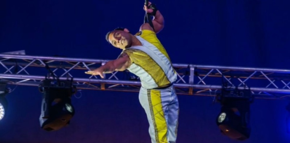 Acrobat on a wire.