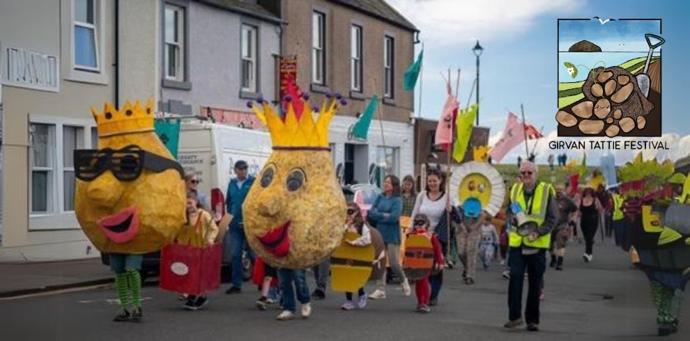 An image of people walking in a parade.