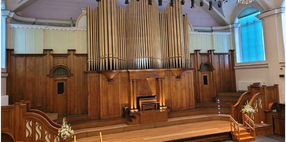 Historic Lewis pipe organ.