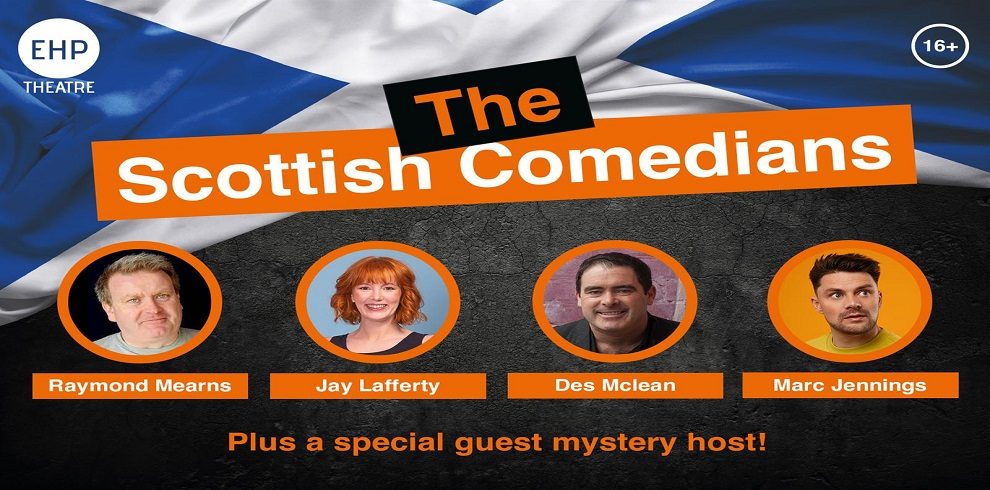 A picture of the cast of the Scottish Comedians.